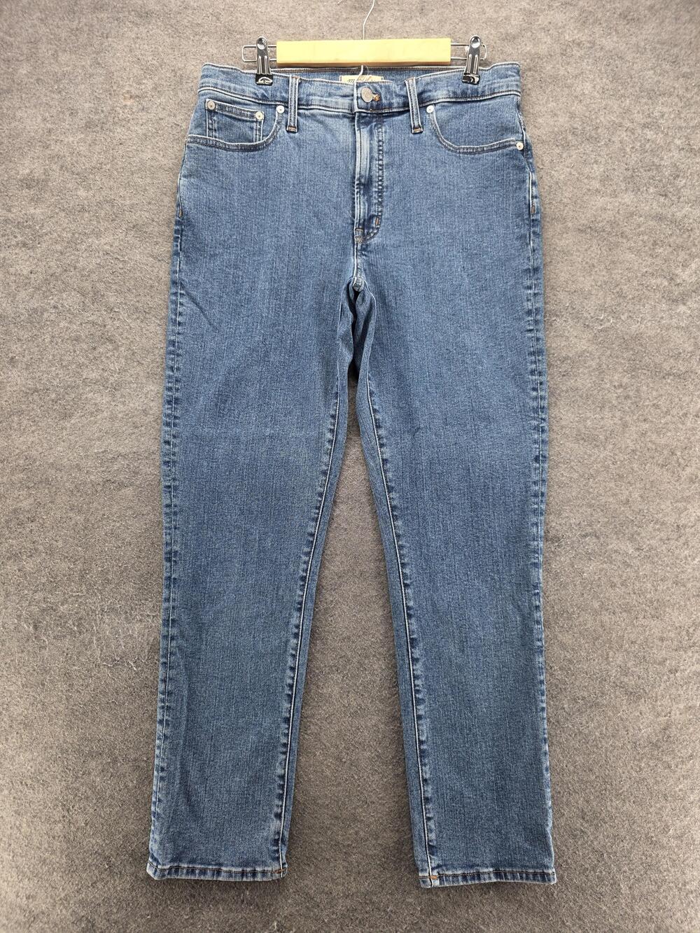 Madewell Jeans Womens 30T Blue Straight Mid Rise Classic Stretch Denim 31 In